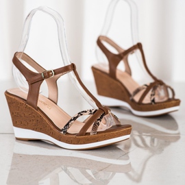 Sergio Leone Wedge -sandaalit ruskea 1