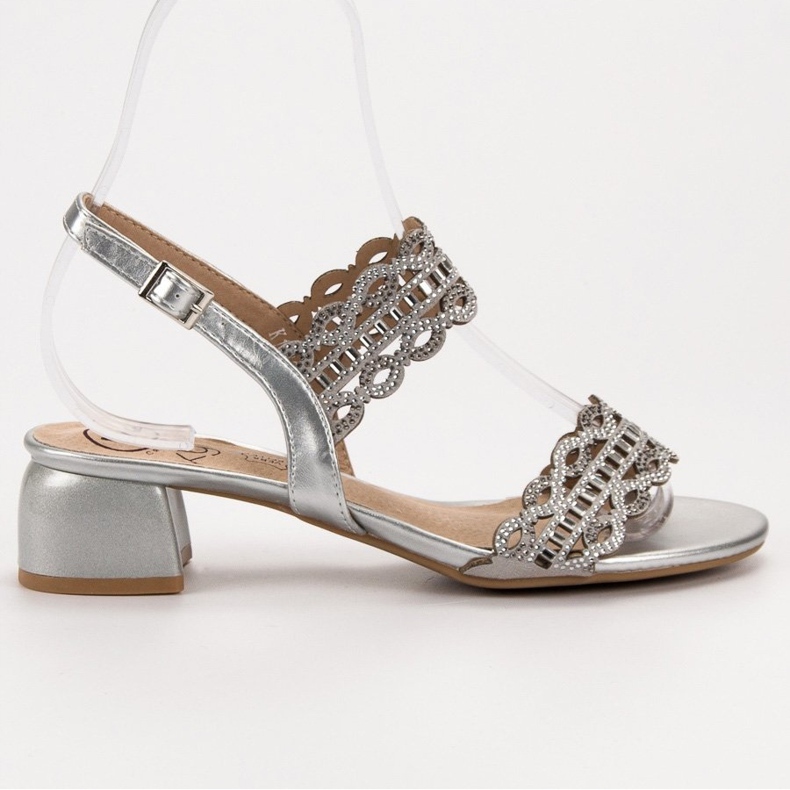 Kylie Tyylikkäät korkeakorkoiset sandaalit harmaa 2