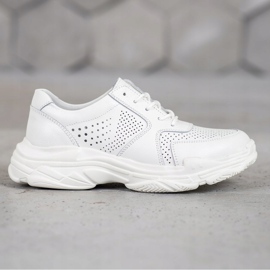 Filippo Klassiset nahkaiset lenkkarit valkoinen 2