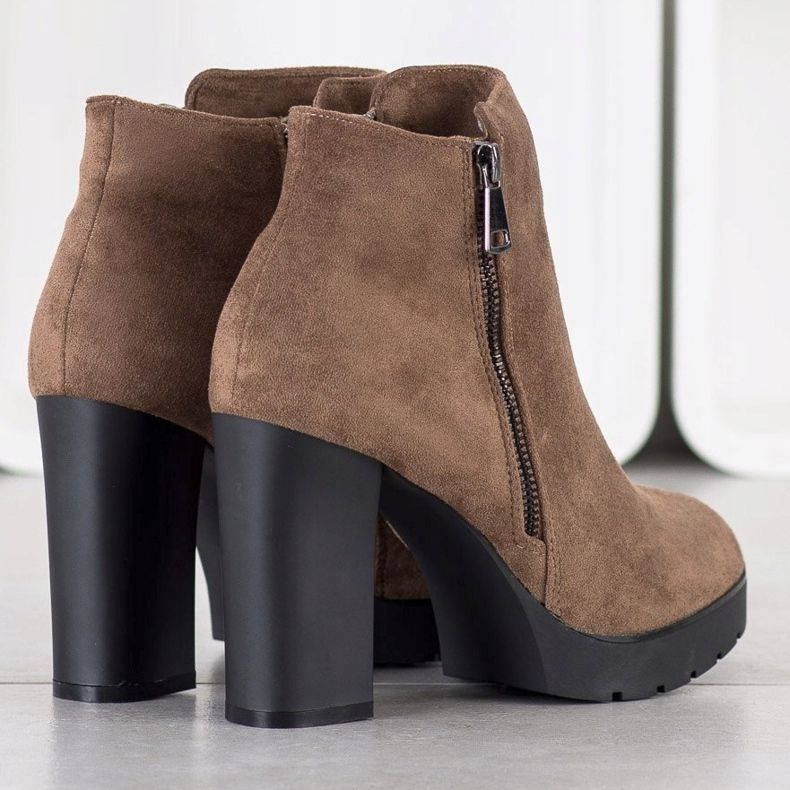 Small Swan Korkeakorkoiset saappaat ruskea 1