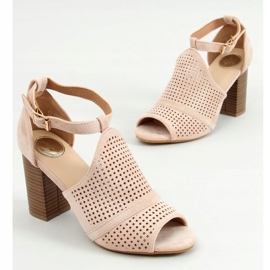 Beige avokärkiset korkokengät CZ-10220 Beige 1