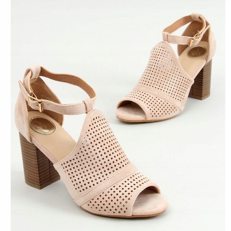 Beige avokärkiset korkokengät CZ-10220 Beige 1