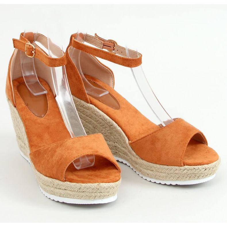 Sandaalit espadrilles kiilat kameli 888-89 Camel ruskea 1