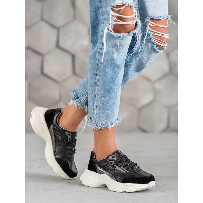 Vinceza Nauhalliset urheilukengät musta 1