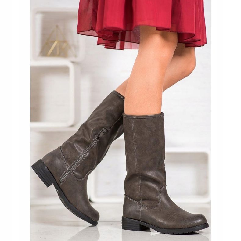 SDS Mukavat saappaat Eco -nahalla ruskea 1