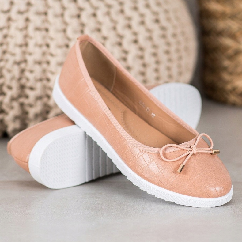 SHELOVET Ekonahkaiset ballerinat ruskea 1