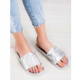 Small Swan LOVE &amp; HATE Eco -nahkatossut hopea 1