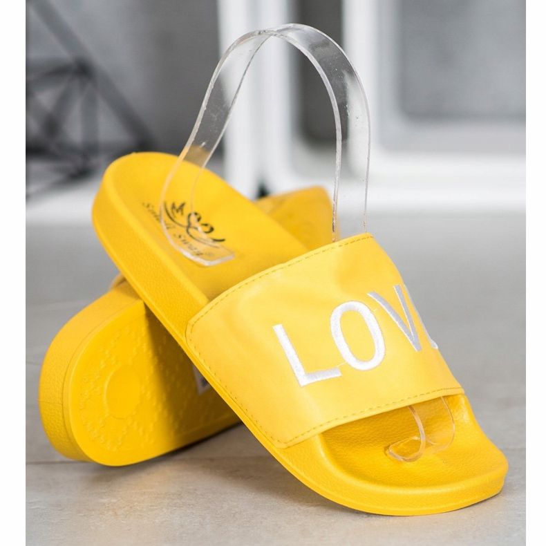 Small Swan LOVE &amp; HATE Eco -nahkatossut keltainen 2