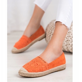 Small Swan Mokka espadrillit pitsillä oranssi 1