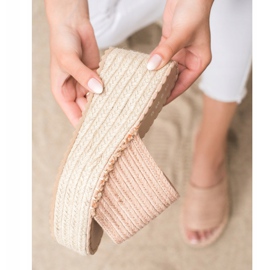 SHELOVET Punottu Wedge Sandaalit vaaleanpunainen 2