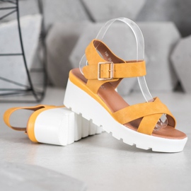 Weide Muodikkaat sandaalit keltainen 1 Weide Muodikkaat sandaalit keltainen 1