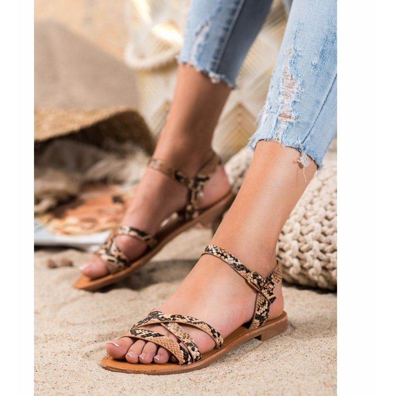 SHELOVET Sandaalit tasaisella kantapäällä monivärinen 1