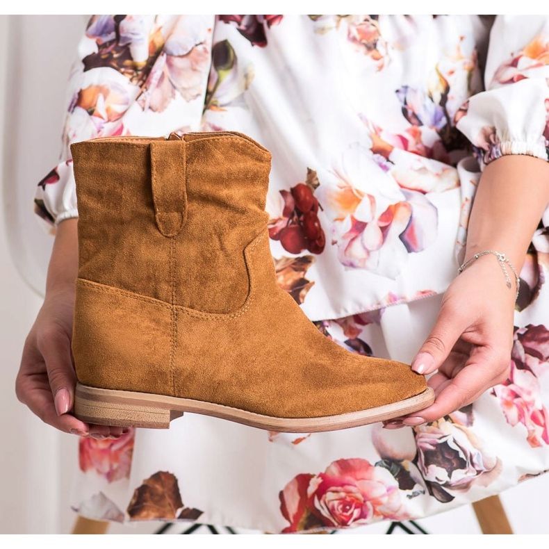 Seastar Lämpimät cowboy -saappaat kiilalla ruskea 2