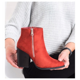 Marquiz Lämpimät saappaat koristeellisella vetoketjulla punainen oranssi 1