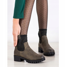 M.Daszyński Slip-on saappaat alustalla vihreä 1