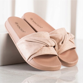 Mukavat VINCEZA -mokkanahkatossut ruskea 1