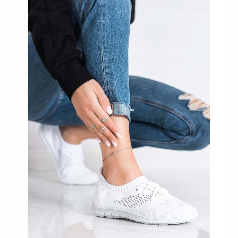 SHELOVET Valkoiset avoimet lenkkarit valkoinen 2