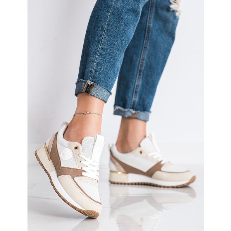 SHELOVET Muodikkaat WHITE AND BEIGE -tennarit valkoinen 1