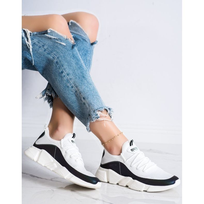 Naisten lenkkarit Big Star FF274A052 valkoinen musta 2