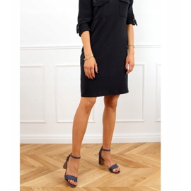 Siniset korkokengät sandaalit 8741 Blue sininen 1