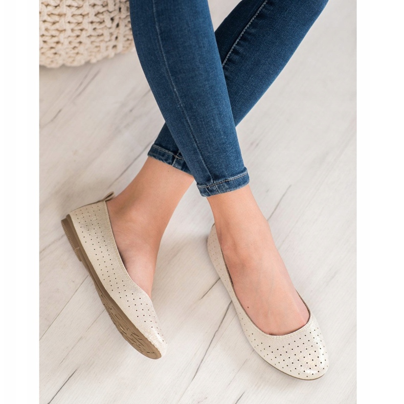 SHELOVET Avoimet ballerinat kultainen 1