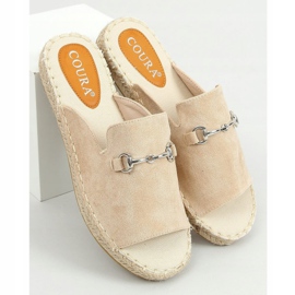 Beige espadrilles -tossut soljella 8294 Beige 1