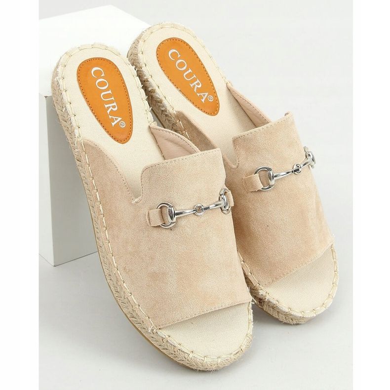 Beige espadrilles -tossut soljella 8294 Beige 1