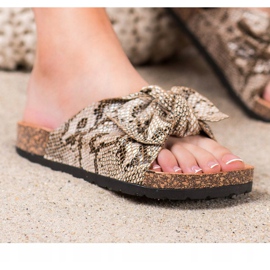 Bella Paris Snake Print -tossut beige 1