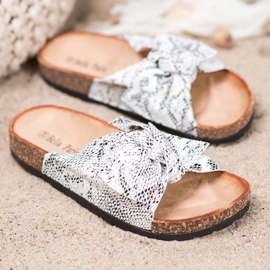 Bella Paris Snake Print -tossut harmaa 1