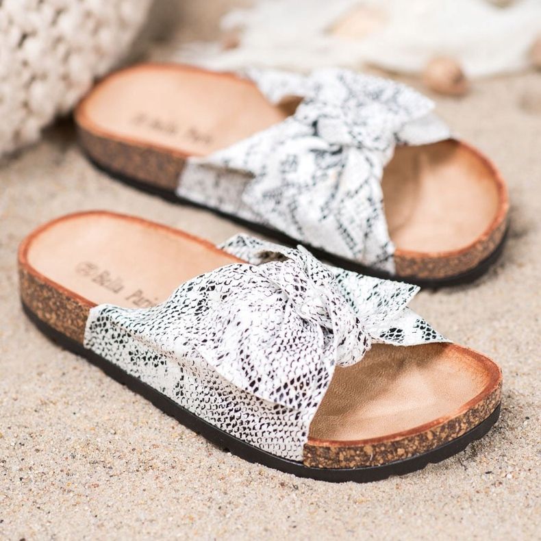 Bella Paris Snake Print -tossut harmaa 1