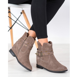 Filippo Koristellut nahkasaappaat beige 2