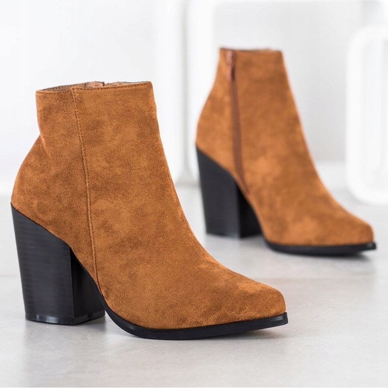 Marquiz Saappaat leveällä postilla ruskea 1