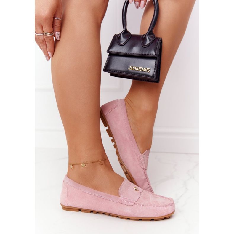 S.Barski Naisten mokkanahkatakit S. Bararski Pinkki vaaleanpunainen 1