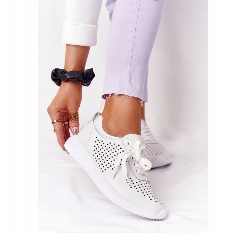 S.Barski Avoimet nahkaverhoilukengät S. Bararski Valkoinen 2