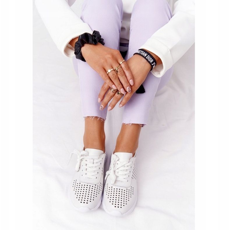 S.Barski Avoimet nahkaverhoilukengät S. Bararski Valkoinen 1