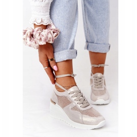 Nahka Wedge lenkkarit Mesh S.Barski Golden kultainen 2