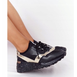 Nahkaiset kiilakengät S.Barski musta ja kulta 1