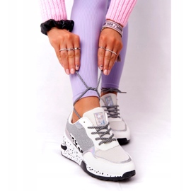 NEWS Naisten Wedge-lenkkarit Valkoinen jossa Brocade Avery 21SP26-3974 musta hopea 2