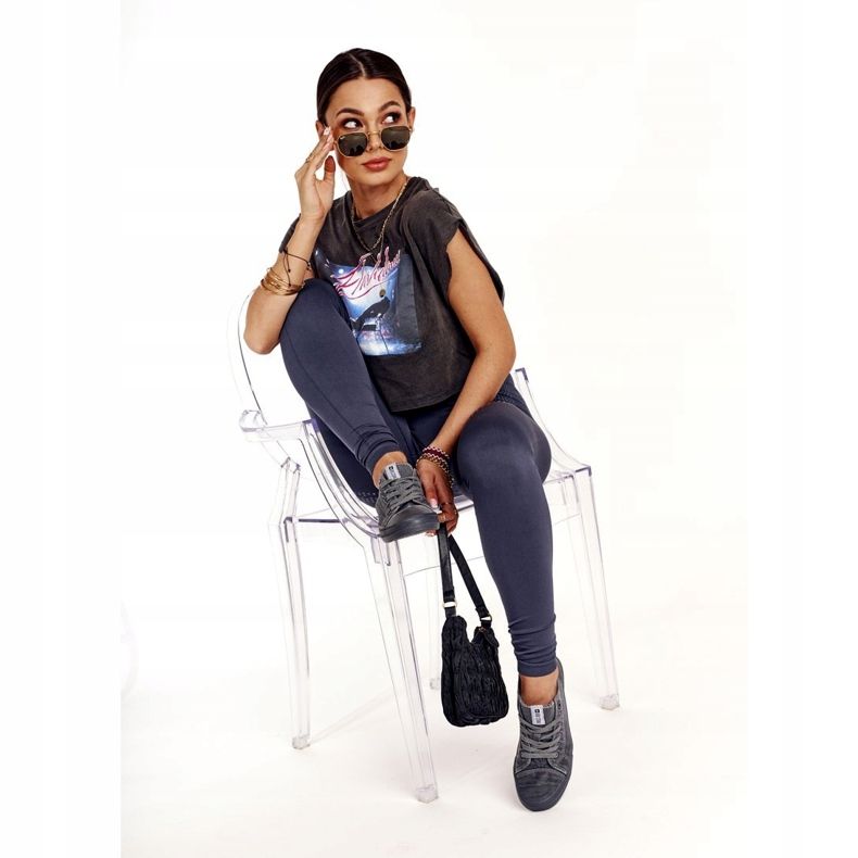 Naisten lenkkarit Big Star Grey DD274440 harmaa 1