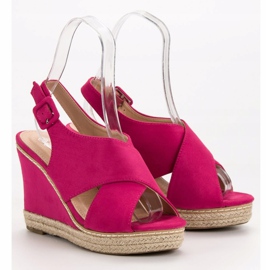 Anesia Paris Suede Wedge Sandaalit vaaleanpunainen 1
