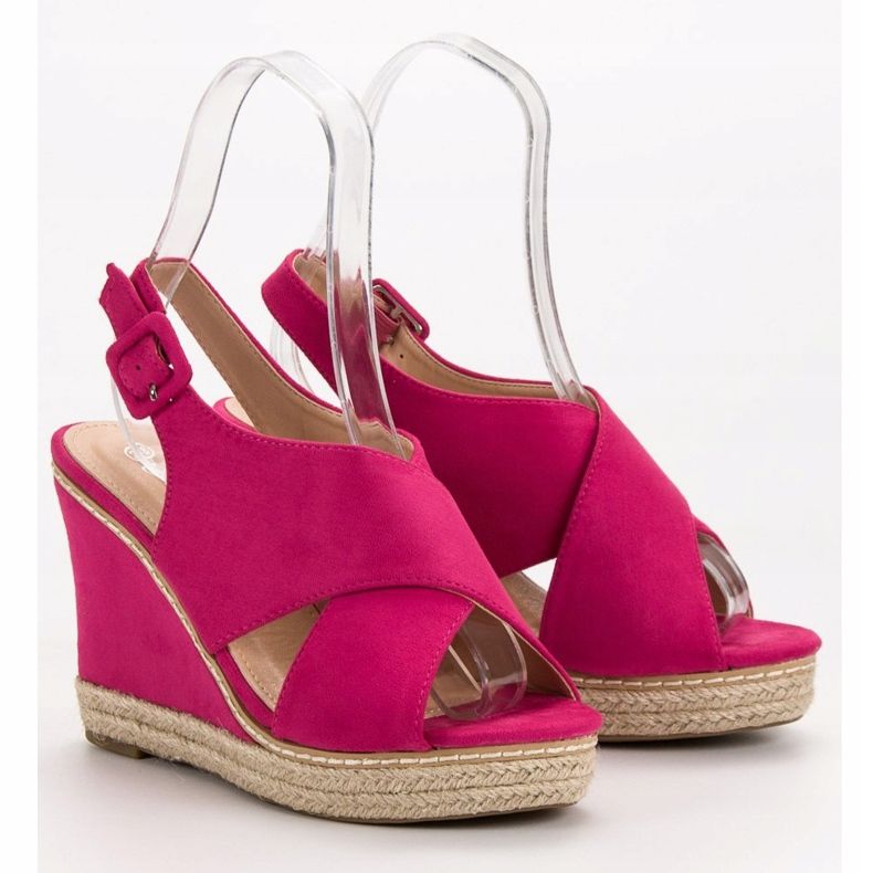 Anesia Paris Suede Wedge Sandaalit vaaleanpunainen 1