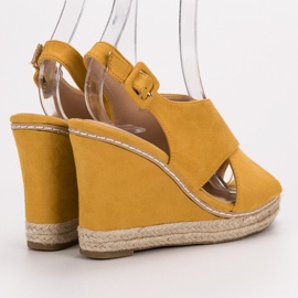 Anesia Paris Suede Wedge Sandaalit keltainen 1
