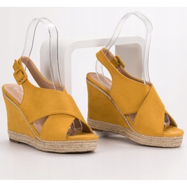 Anesia Paris Suede Wedge Sandaalit keltainen 2