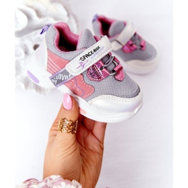 Lasten urheilukengät Valkoinen ja vaaleanpunainen Space Ride harmaa monivärinen 2