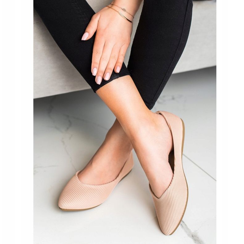Ballerinat VINCEZA -raidoissa beige 1