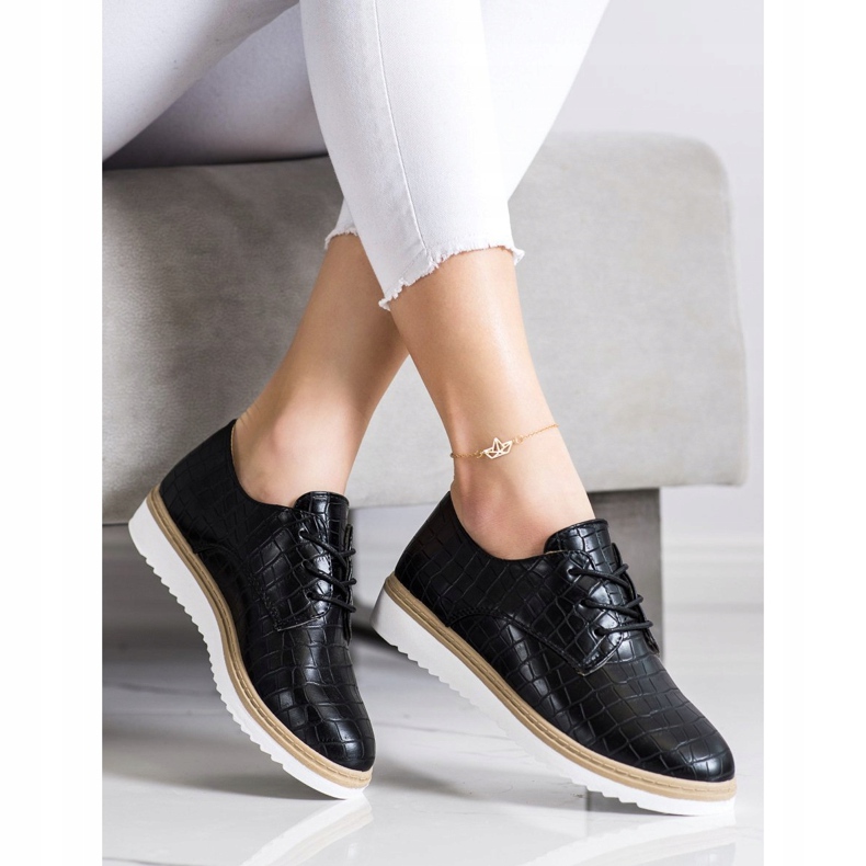 SHELOVET Mustat Snake Print -kengät 2