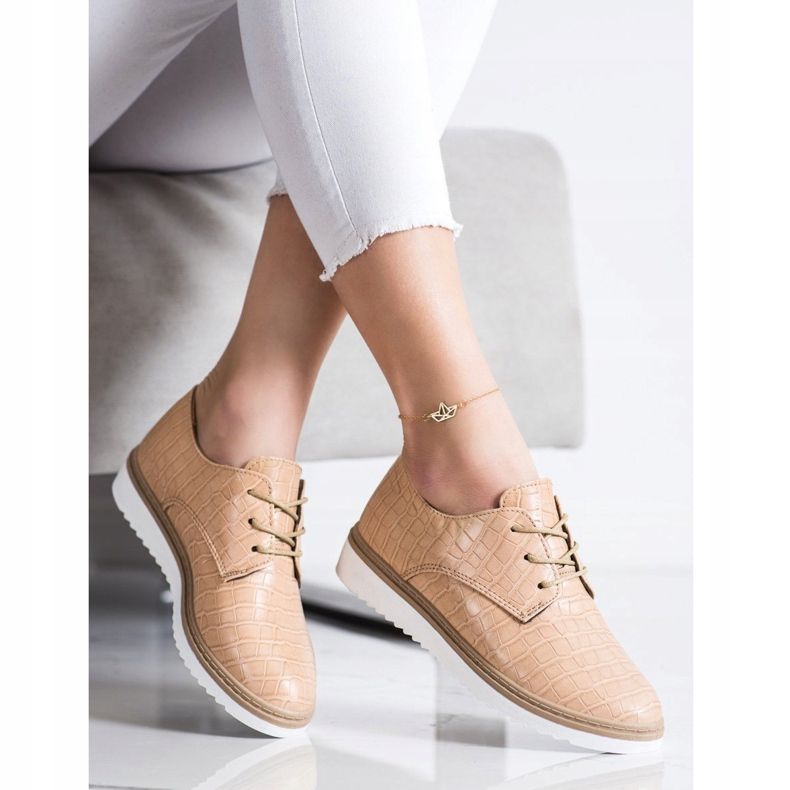 SHELOVET Ruskeat Snake Print -kengät 2