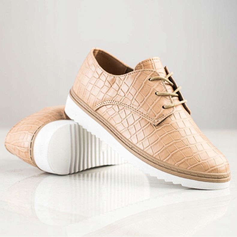 SHELOVET Ruskeat Snake Print -kengät 1