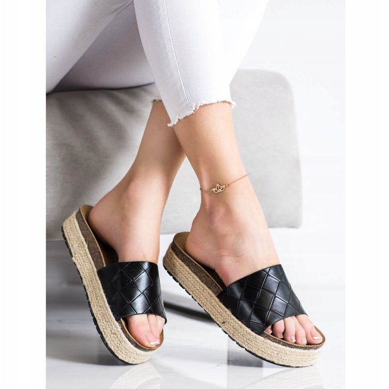 SHELOVET Tossut alustalla musta 1