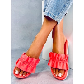 Naisten tossut, joissa on röyhelöinen koralli 38862 Vesimeloninpunainen monivärinen oranssi 1